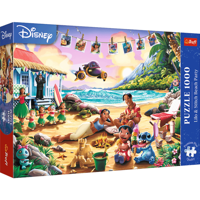 Puzzle Premium Plus Quality Disney Lilo&Stitch 1000 el. Lilo & Stitch Impreza na plaży - opakowanie