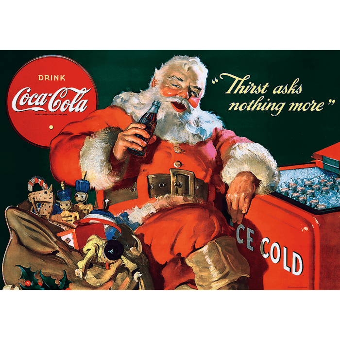 Puzzle Coca-Cola 1000 el. Prezenty od Mikołaja - zawartość opakowania