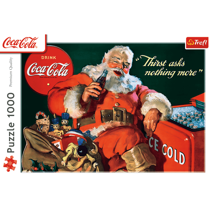 Puzzle Coca-Cola 1000 el. Prezenty od Mikołaja - przód opakowania