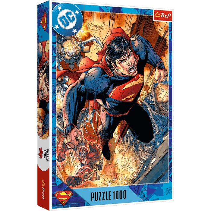 Puzzle DC 1000 el. Superman w akcji - opakowanie