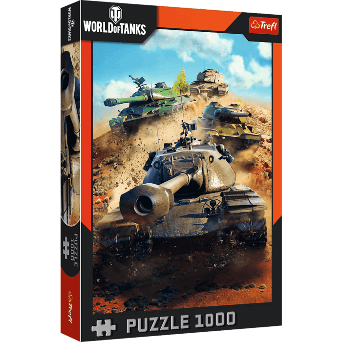 Puzzle World of Tanks 1000 el. Czołgi w boju - opakowanie