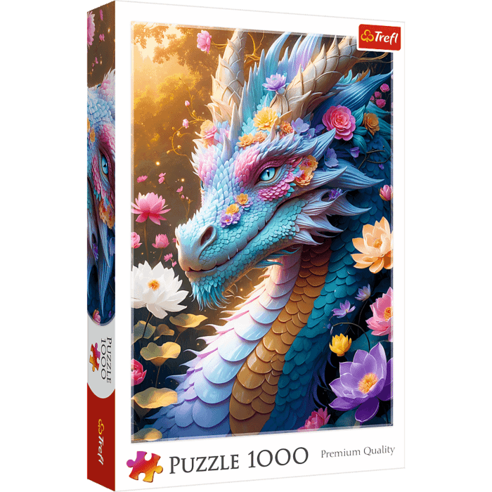 Puzzle 1000 el. Kolorowy smok - opakowanie