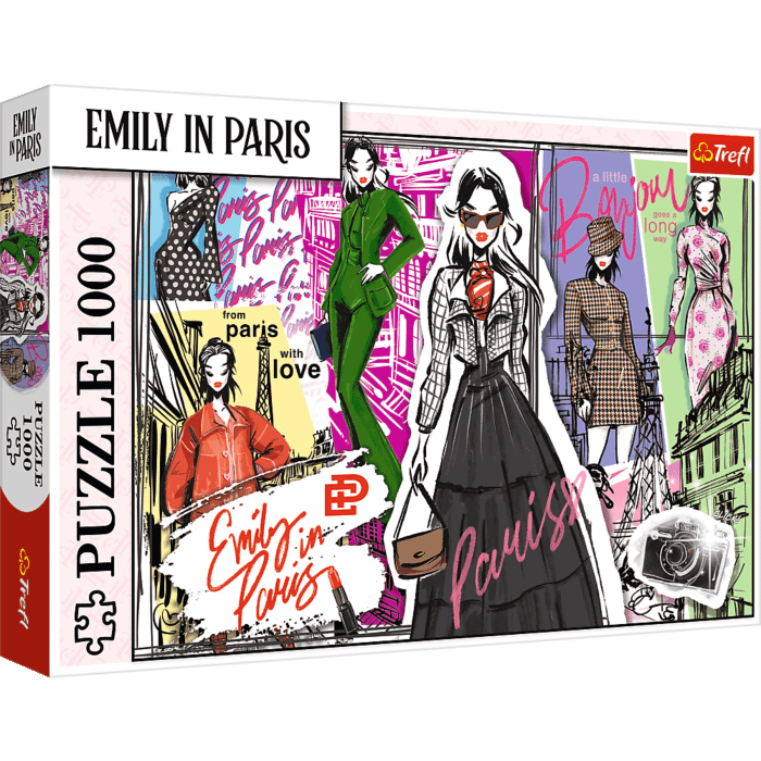 Puzzle 1000 el. Emily w Paryżu, Modowe Inspiracje - opakowanie