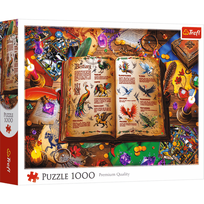 Puzzle 1000 el. Atlas fantastycznych ptaków - opakowanie 
