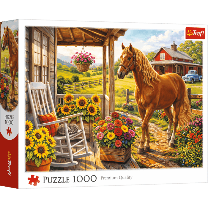 Puzzle 1000 el. Koń na farmie - opakowanie 