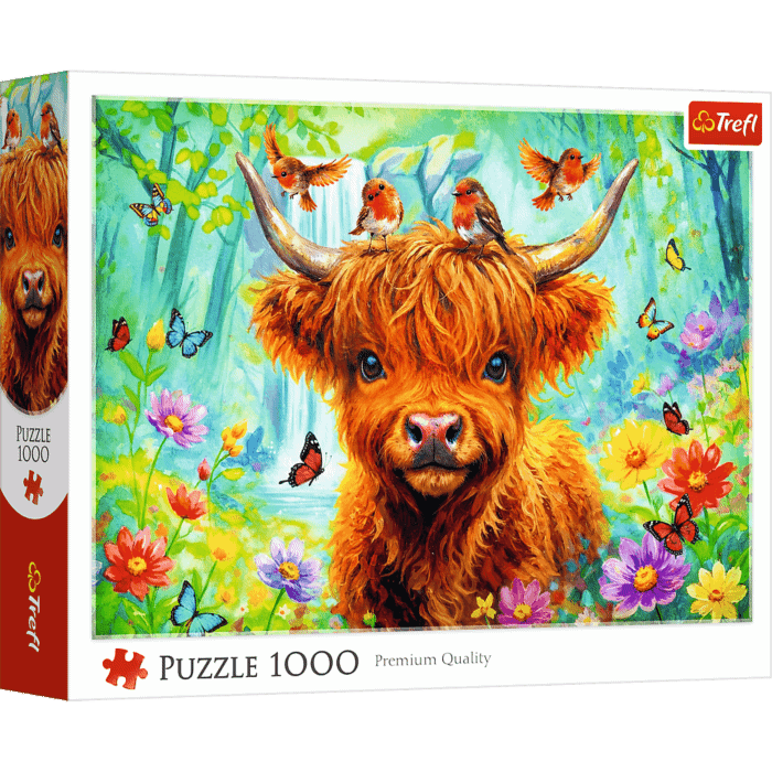 Puzzle 1000 el. Szkocka krowa - opakowanie 