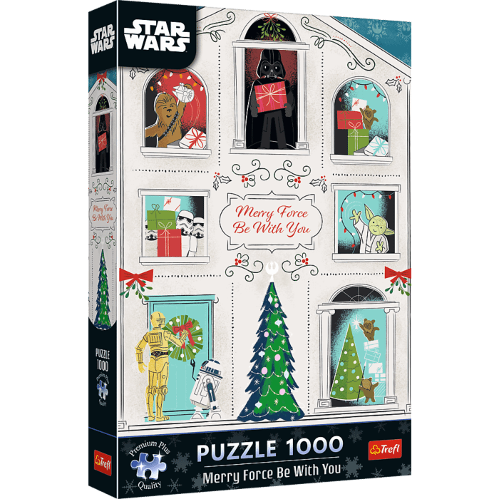 Puzzle Premium Plus Quality Star Wars 1000 el. Niech Moc Świąt Będzie z Tobą - opakowanie
