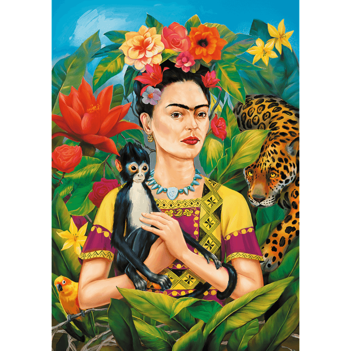 Puzzle Premium Plus Quality Frida Kahlo 1000 el. Portret w dżungli