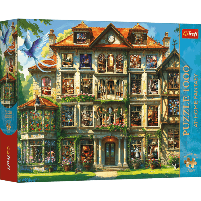 Puzzle Premium Plus Quality At-Home Fantasy 1000 el. Rezydencja pełna sekretów - opakowanie 