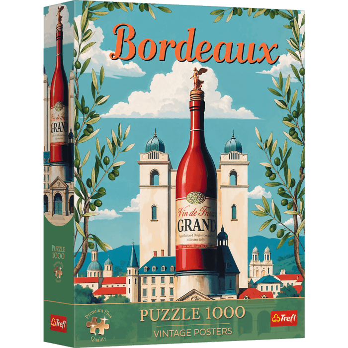 Puzzle Premium Plus Quality Vintage Poster 1000 el. Bordeaux, Francja - opakowanie 