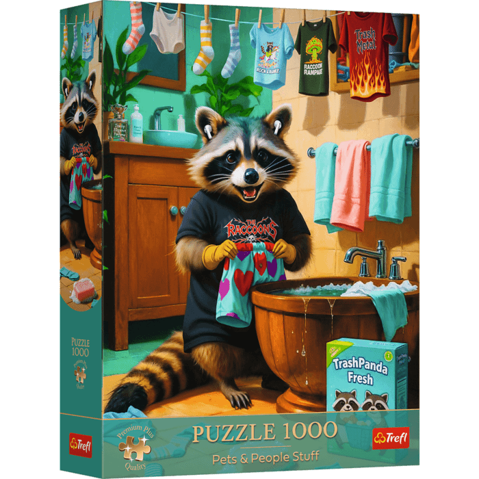 Puzzle Premium Plus Quality Pets & People Stuff 1000 el. Dzień Prania Szopa - opakowanie 