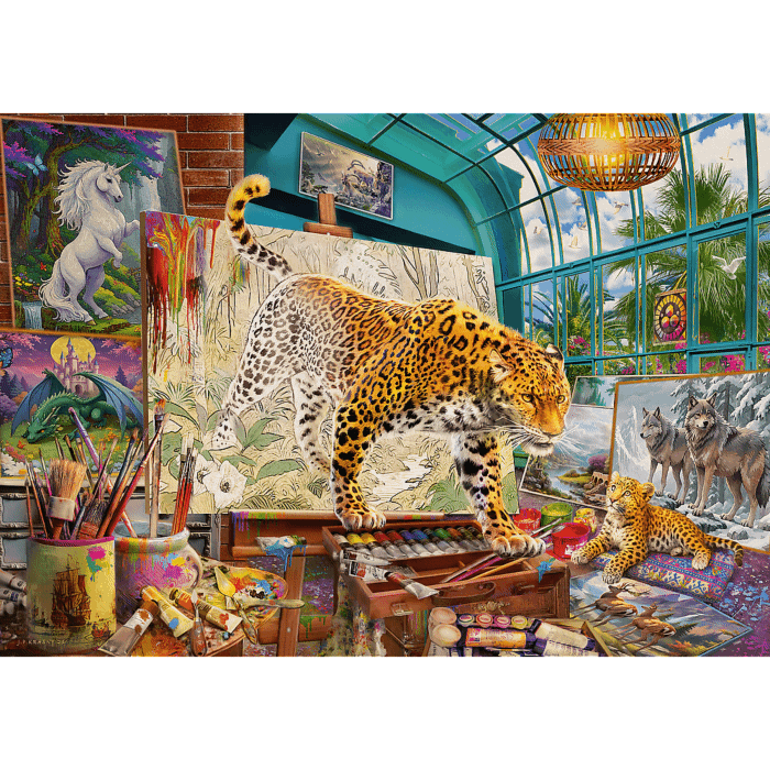 Puzzle Premium Plus Quality Tea Time 1000 el. Lamparty w pracowni