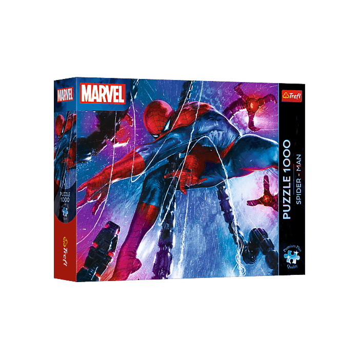 Puzzle Premium Plus Quality Marvel 1000 el. Spider-man: Sieć przygód - opakowanie 