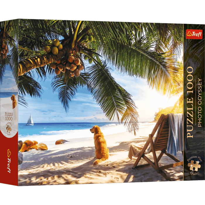 Puzzle Premium Plus Quality 1000 el. Photo Odyssey: Relaks na plaży, Seszele - opakowanie