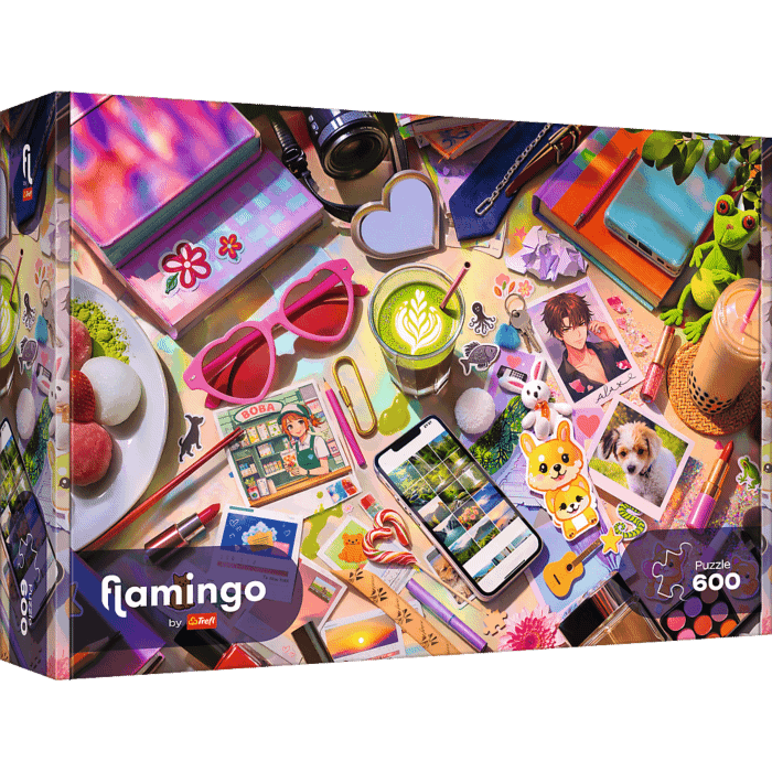 Puzzle 600 el. Flamingo by Trefl, Mój mały świat - opakowanie 