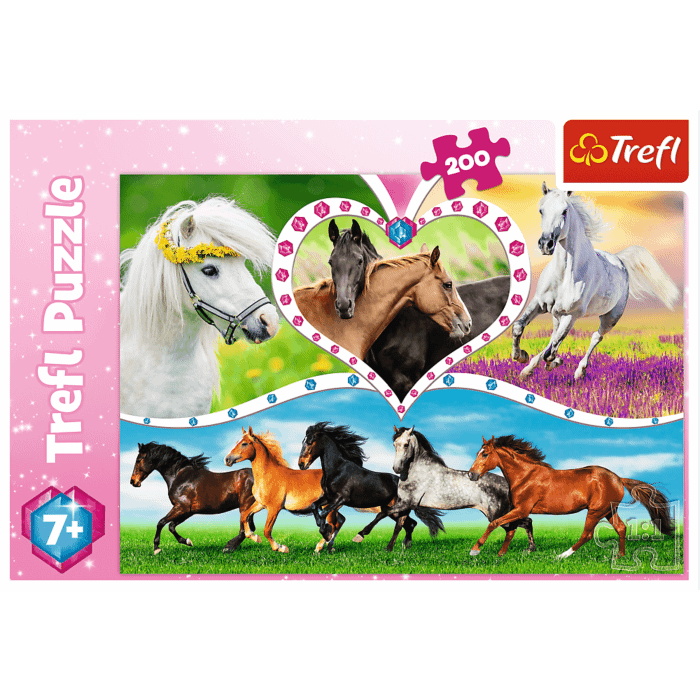 Piekne konie Puzzle 200 Trefl zdjęcie 3