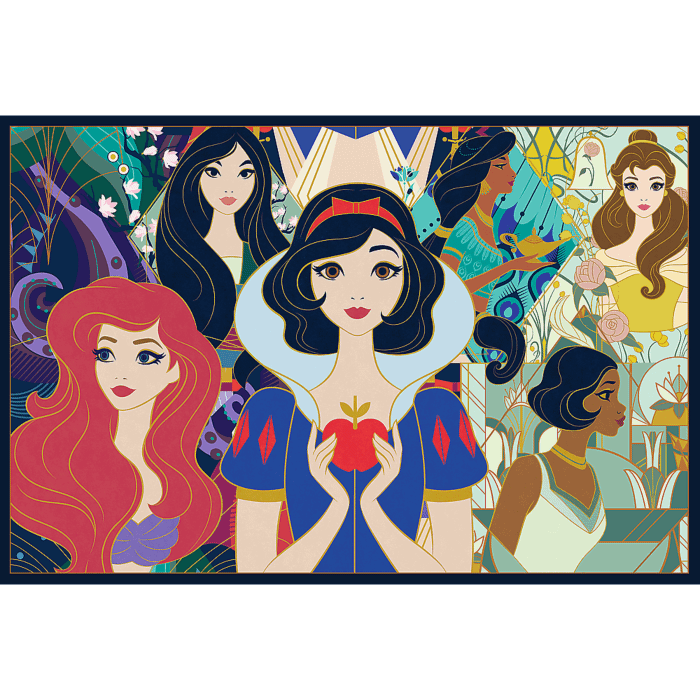 Puzzle Disney 2 x 200 el. Czarujące księżniczki - zawartość opakowania 2/2