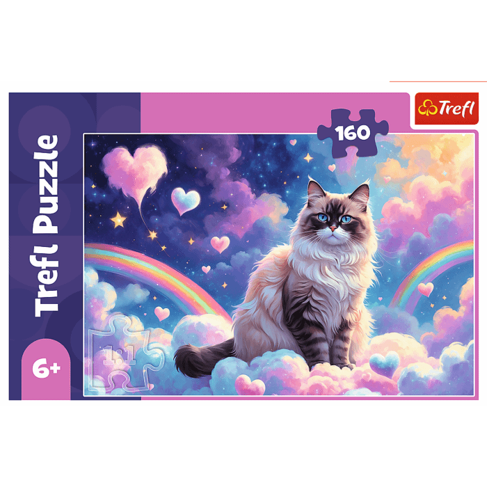 Puzzle 160 el. Domowy kotek - przód opakowania
