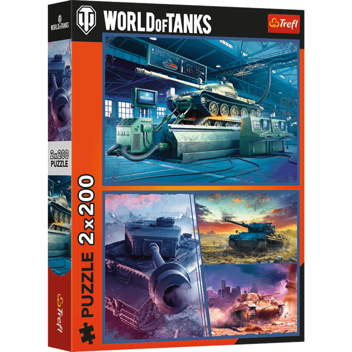 Puzzle World of Tanks 2x200 el. Pancera misja - opakowanie