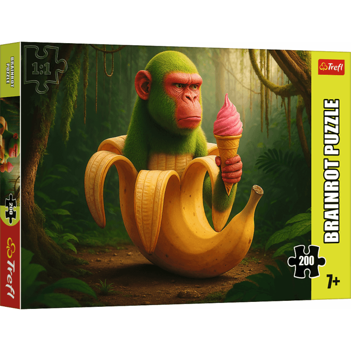 Puzzle 200 el. BrainRots Chimpanzini Bananini - opakowanie 