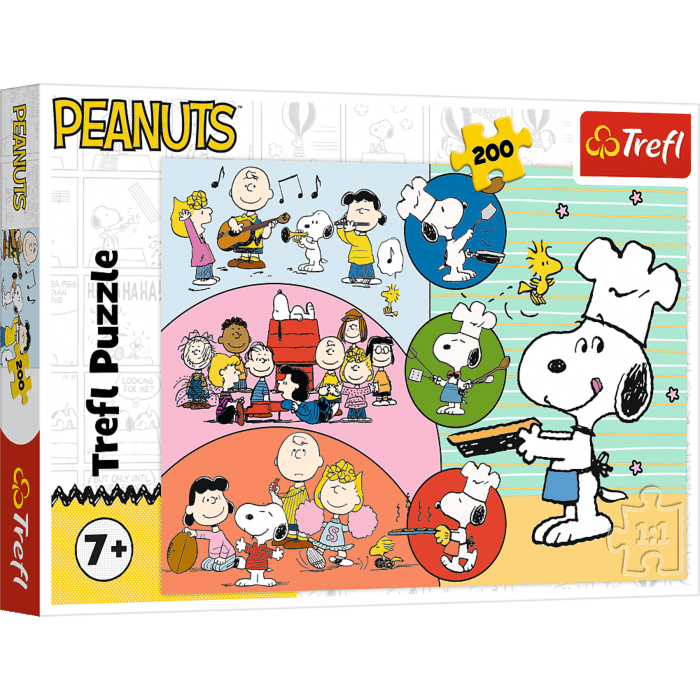 Puzzle Peanuts 200 el. Snoopy i przyjaciele - opakowanie 