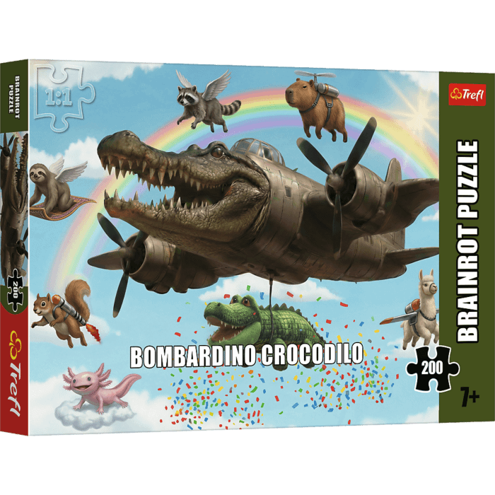 Puzzle 200 el. BrainRots, Bombardino Crocodilo - opakowanie 