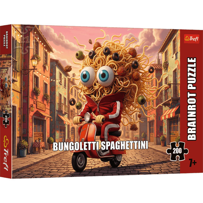Puzzle 200 el. BrainRots, Bungoletti Spaghettini - opakowanie 