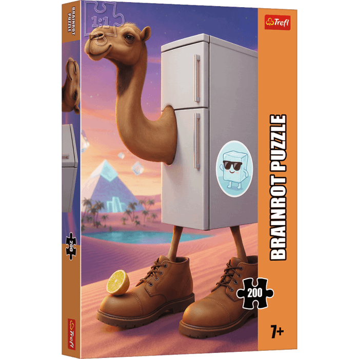Puzzle 200 el. BrainRots, Lodówkowy wielbłąd - opakowanie 