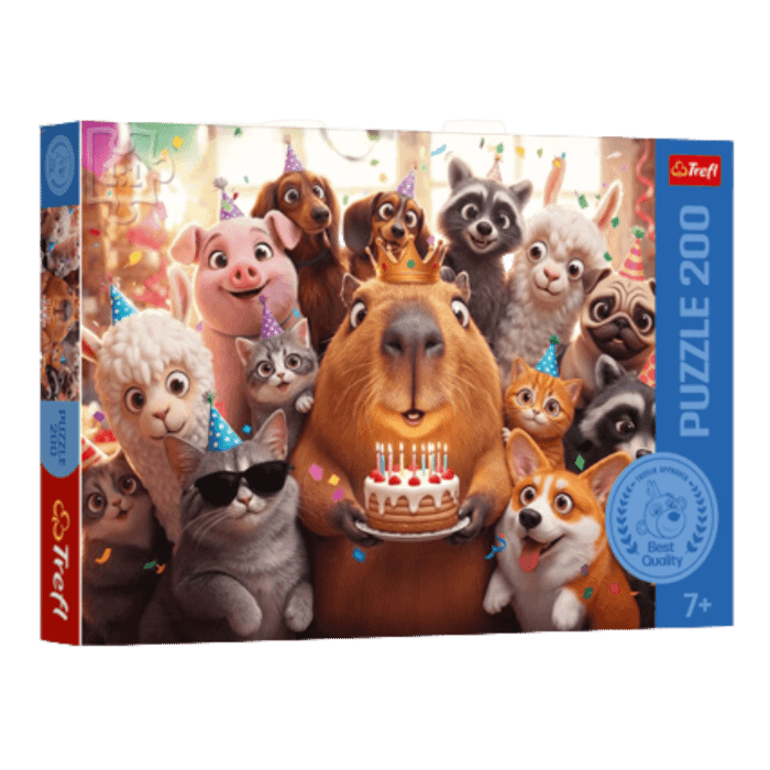 Puzzle 200 el. Kapibara i tort urodzinowy  - opakowanie