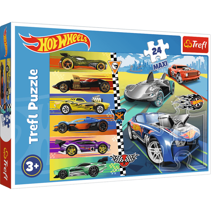 Puzzle 24 Maxi Hot Wheels Szybkie Hot Wheels - opakowanie Puzzle 24 Maxi Hot Wheels Szybkie Hot Wheels - opakowanie