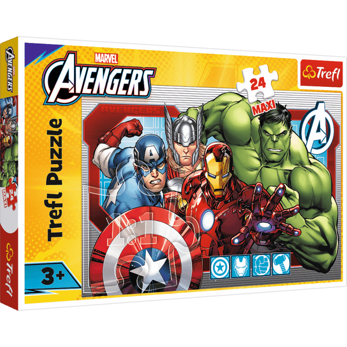 Puzzle 24 Maxi Marvel, Zawsze sprawiedliwi - opakowanie