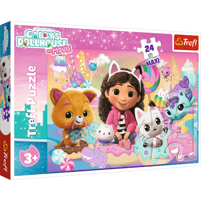 Puzzle 24 Maxi Koci Domek Gabi, Koci świat Gabby - opakowanie Puzzle 24 Maxi Koci Domek Gabi, Koci świat Gabby - opakowanie