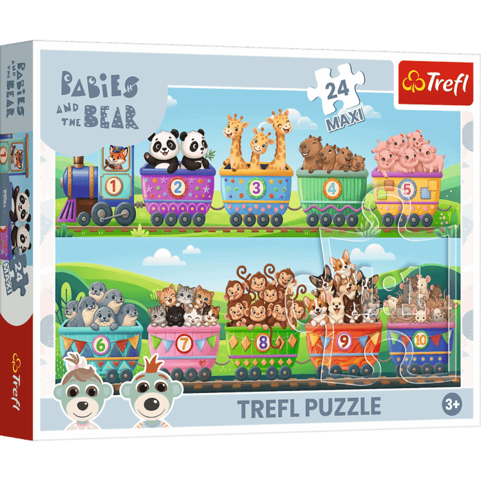 Puzzle 24 Maxi Bobaski i Miś, Świat małych przygód - opakowanie