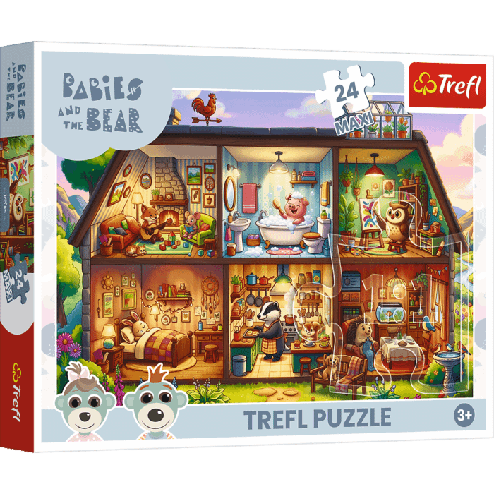 Puzzle 24 Maxi Bobaski i Miś, Futrzaste historie - opakowanie 