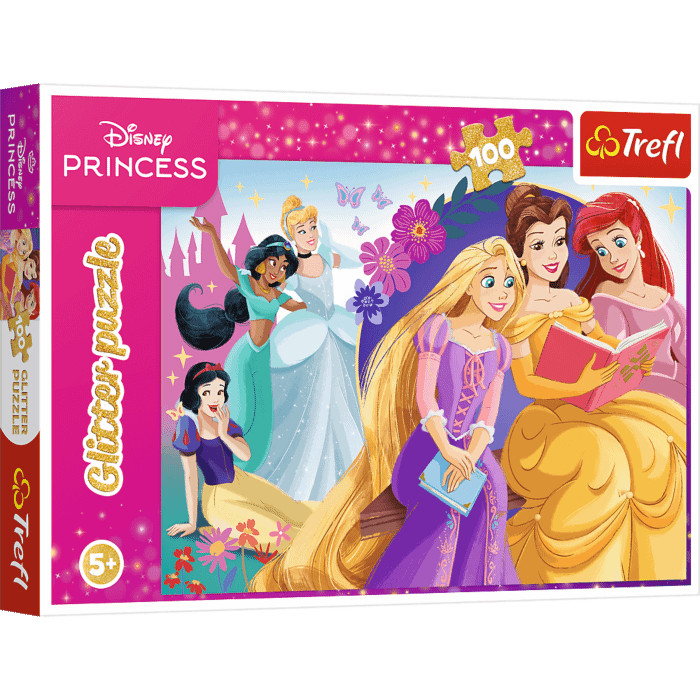 Puzzle z brokatem Księżniczki 100 el. Blask magii przyjaźni - opakowanie Puzzle z brokatem Księżniczki 100 el. Blask magii przyjaźni - opakowanie