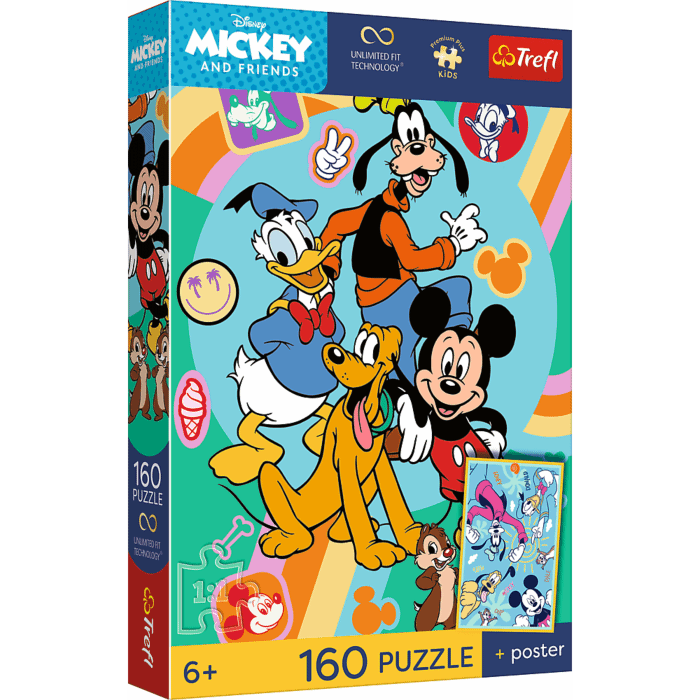Puzzle 160 el. Mysia godzina + unikalny plakat - opakowanie