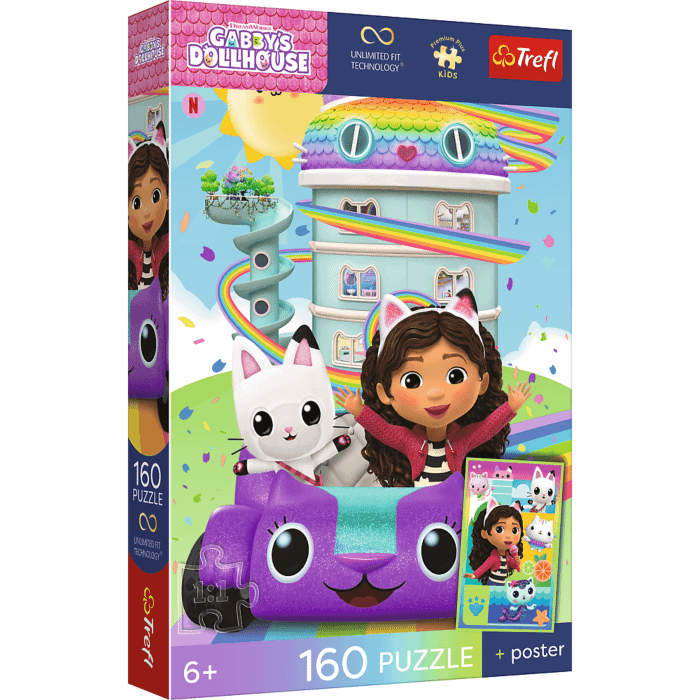 Puzzle 160 el. Piękna Gabby + unikalny plakat - opakowanie 