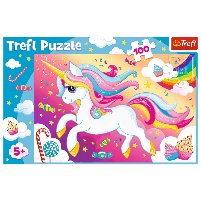 Piękny jednorożec - puzzle 100 elementów od Trefl - zdjęcie 3