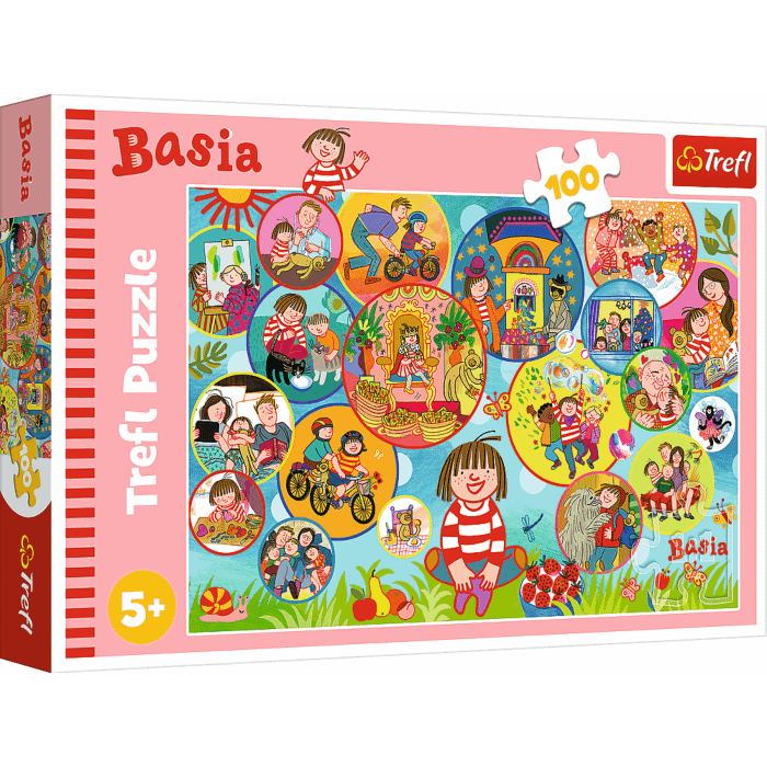 Opakowanie puzzli 100 elementów - Spędź dzień z Basią