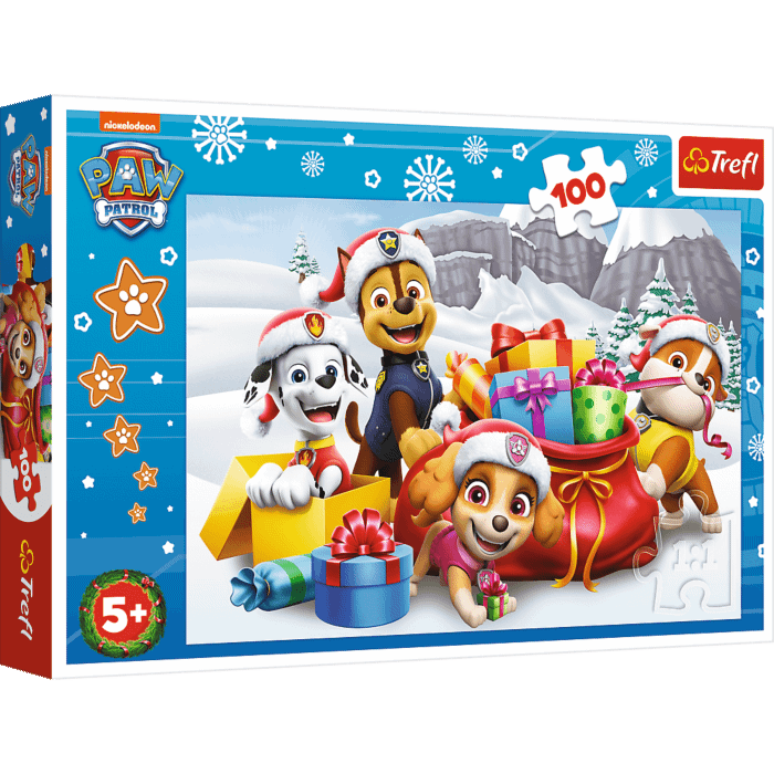 Puzzle 100 el. Świąteczny Psi Patrol