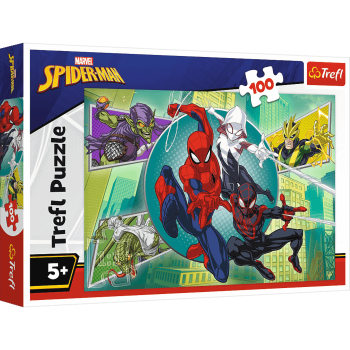 Puzzle 100 el. Spiderman, Pajęcza maska - opakowanie Puzzle 100 el. Spiderman, Pajęcza maska - opakowanie