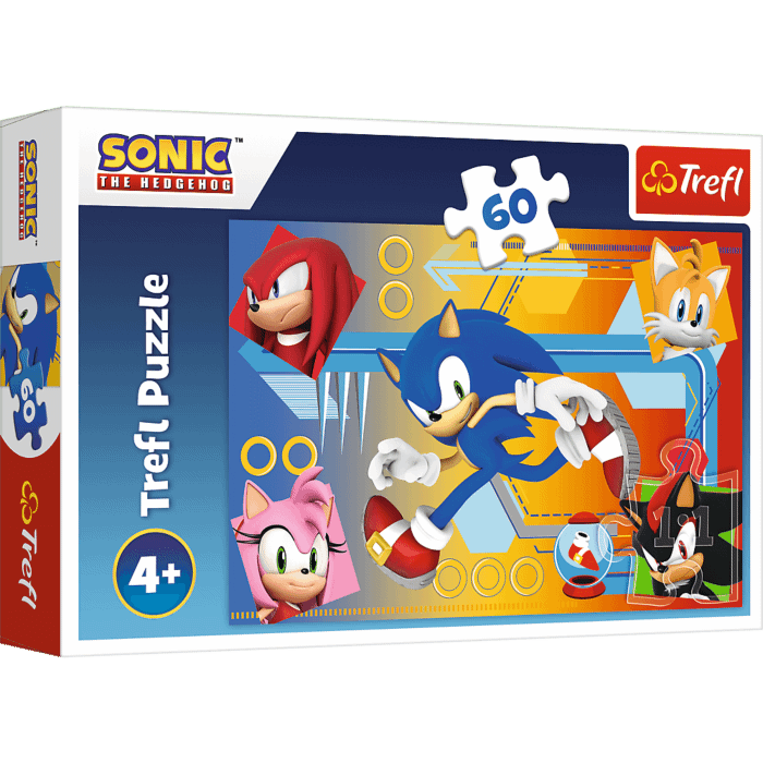 Puzzle Sonic 60 el. Sonic w akcji - opakowanie