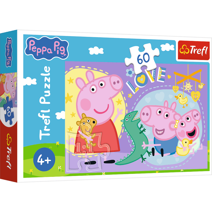 Puzzle 60 el. Szczęśliwa świnka, Świnka Peppa - opakowanie