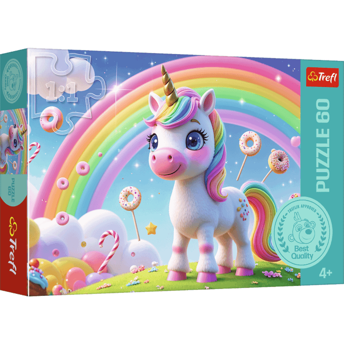 Puzzle 60 el. Cukierkowy świat