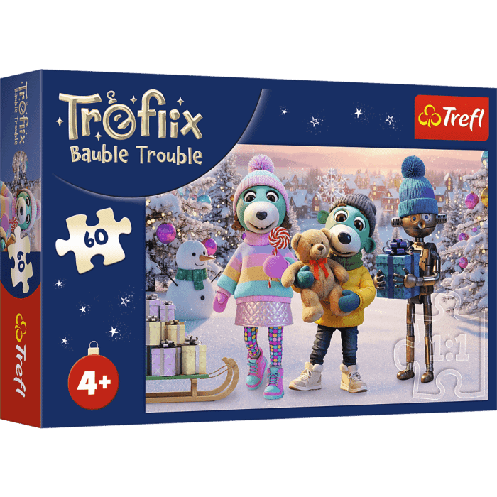 Puzzle Rodzina Treflików 60 el. Zimowy Robobot - opakowanie