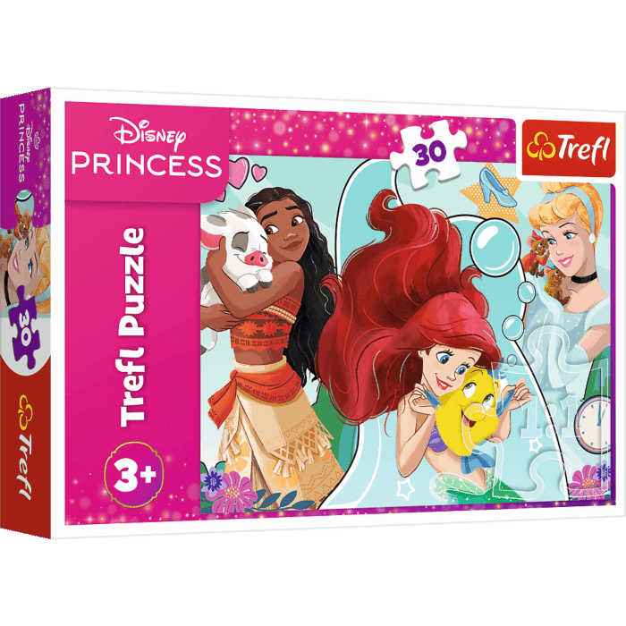 Puzzle 30 el. Piękne i odważne, Księżniczki - opakowanie
