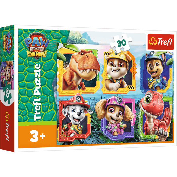 Puzzle Psi Patrol 30 el. Wyspa Dinozaurów - opakowanie 