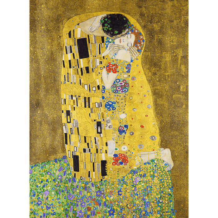 Puzzle drewniane 200 el. Pocałunek, Gustav Klimt - zawartość opakowania