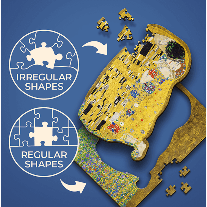 Puzzle drewniane 200 el. Pocałunek, Gustav Klimt - różne kształty