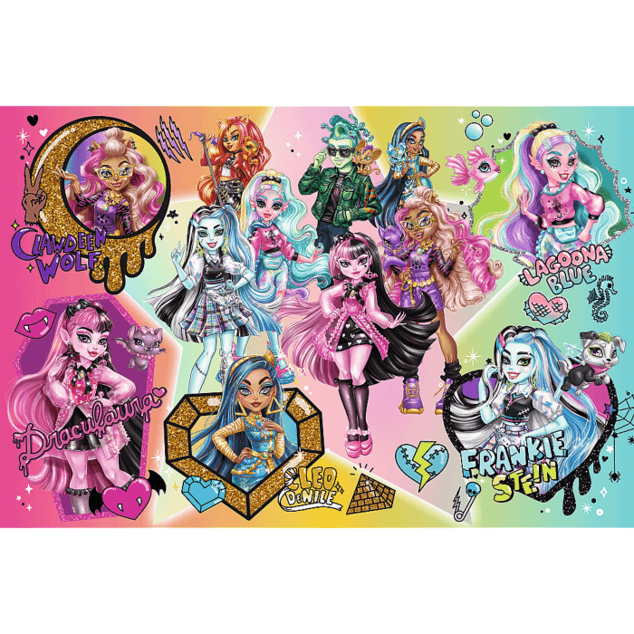 the monsters 3点 Monster High Frankie Stein Straszysekrety Seria 3 Neonowa